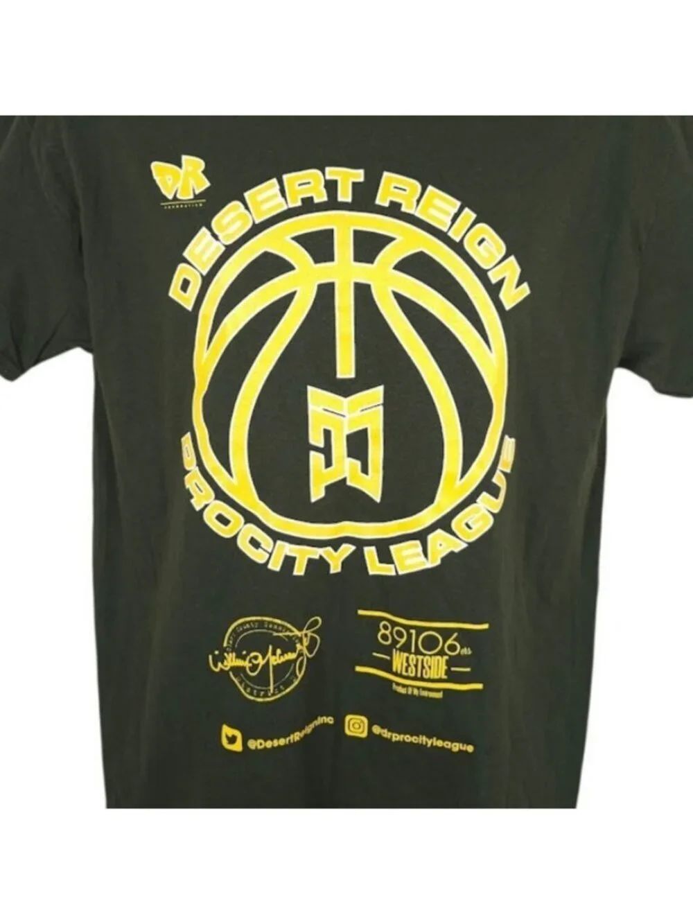 Desert Reign ProCity League T Shirt Mens Size Medium Green Las Vegas Basketball